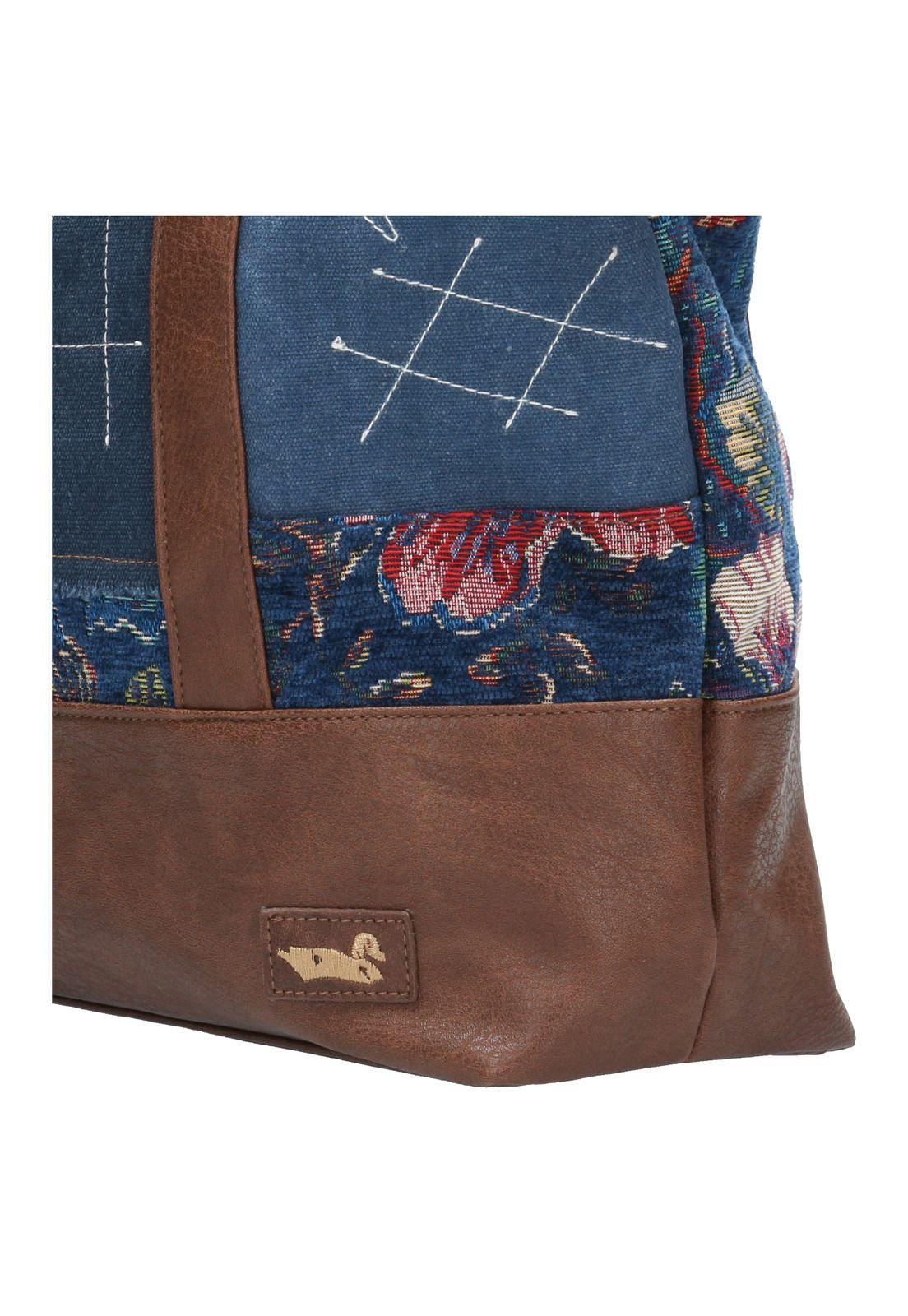 Cartera Mujer Carusso Tote Azul-3