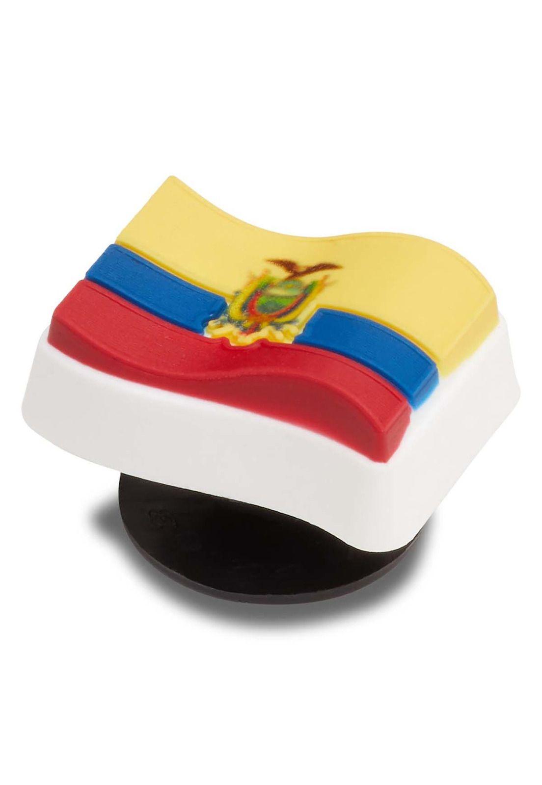 Jibbitz Crocs Bandera Del Ecuador Blanco-2