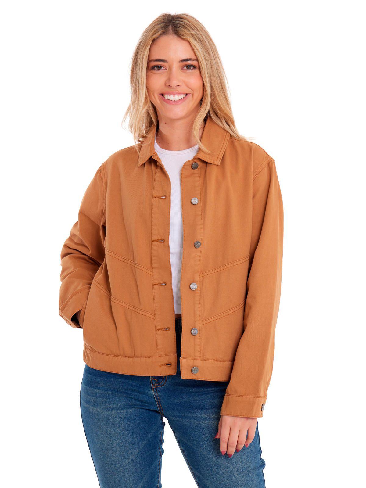Chaqueta Mujer W Twill Shirt Jacket Café-0