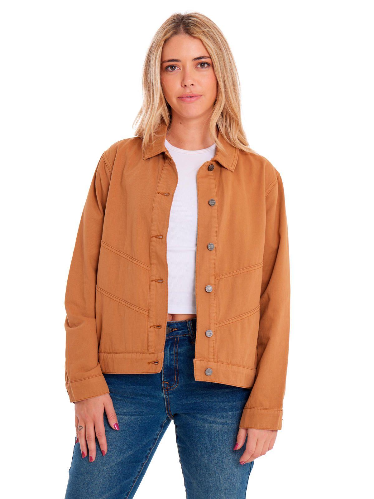 Chaqueta Mujer W Twill Shirt Jacket Café-1