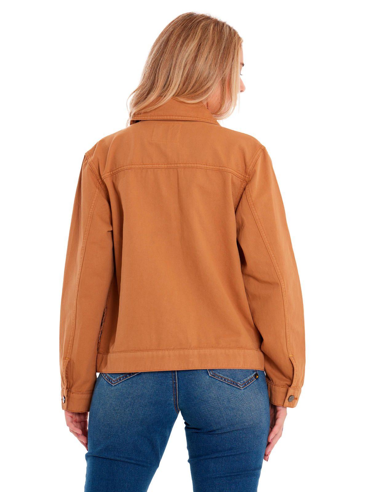 Chaqueta Mujer W Twill Shirt Jacket Café-4