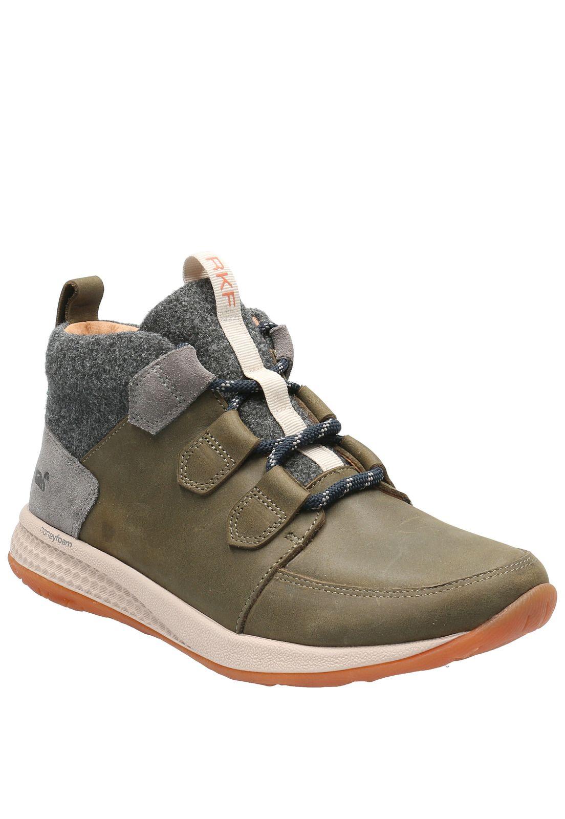 Botín Cuero Mujer Esti Hi Verde Oliva-1