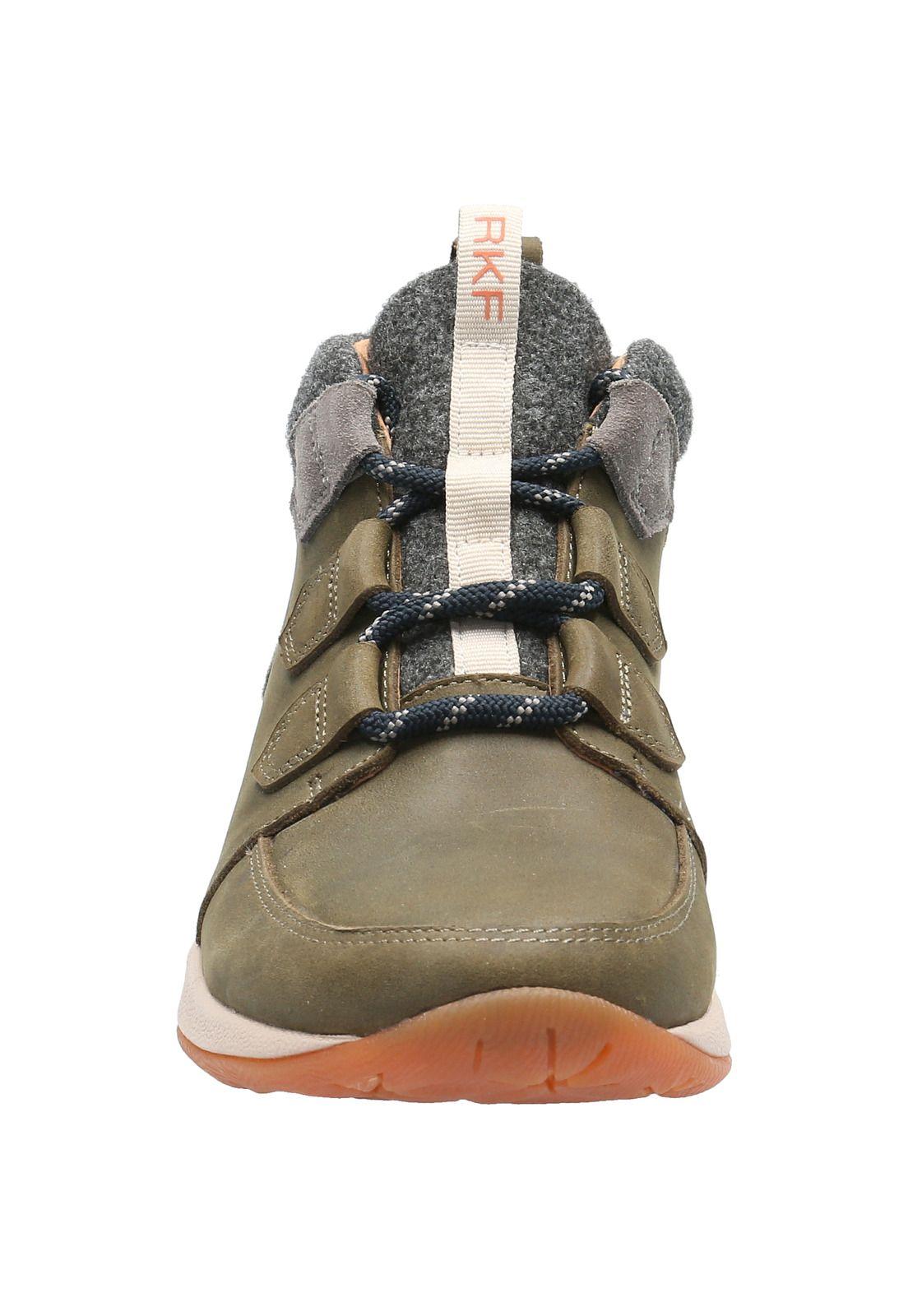 Botín Cuero Mujer Esti Hi Verde Oliva-3