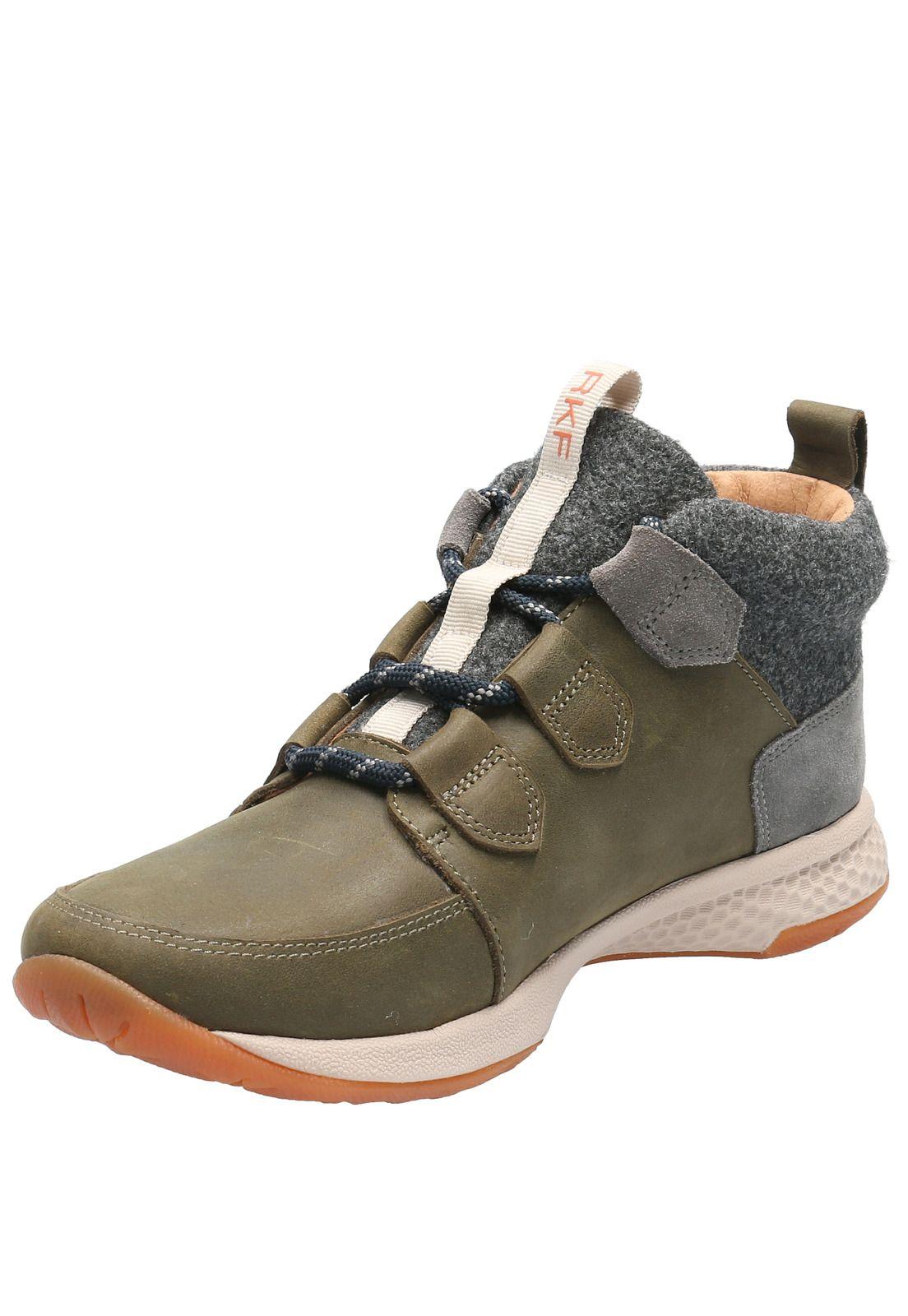 Botín Cuero Mujer Esti Hi Verde Oliva-4