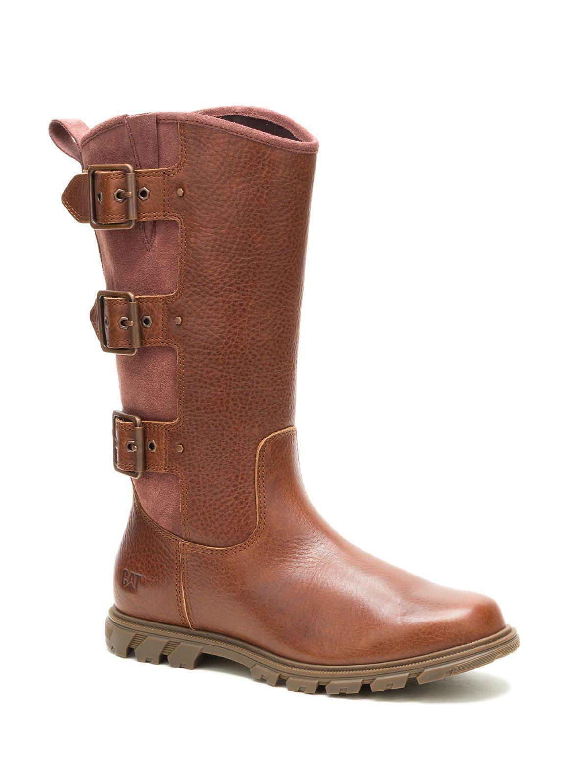Bota Cuero Mujer Notion Buckle Café-0