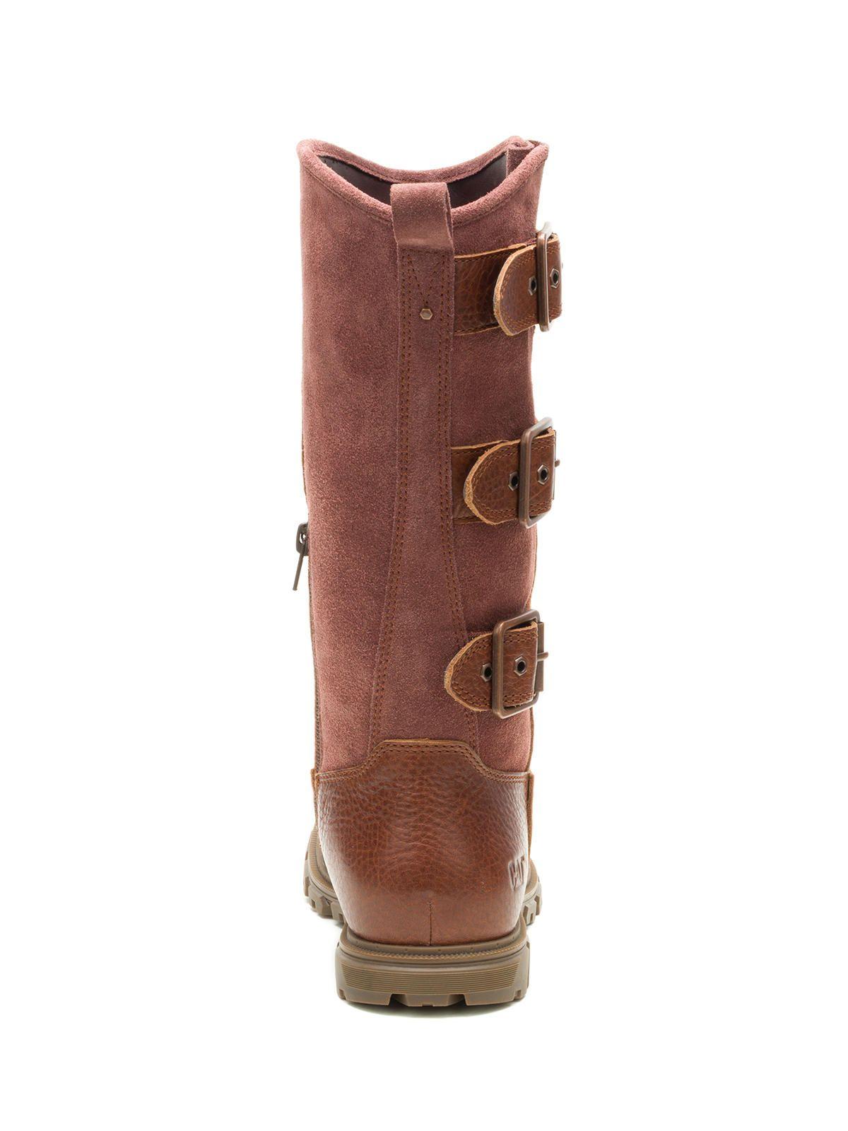 Bota Cuero Mujer Notion Buckle Café-5