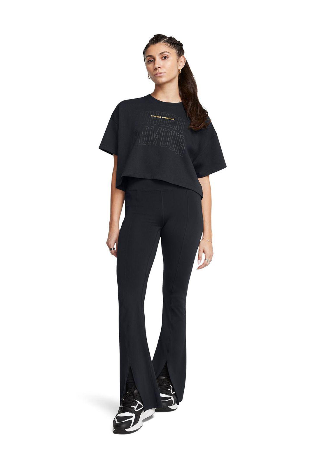 Pantalón Ua Meridian Kick Flare Negro Para Mujer-5