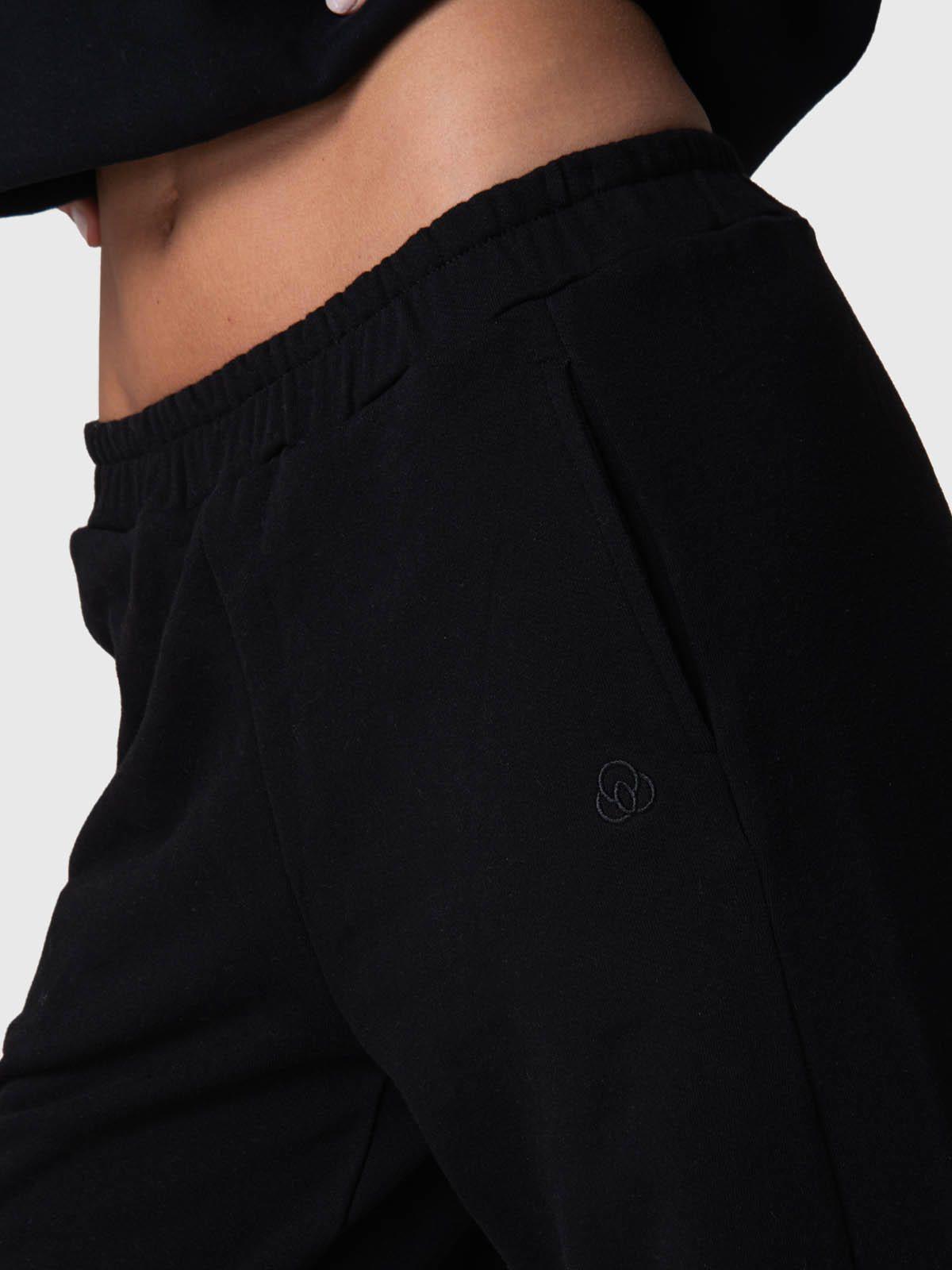 Pantalon Buzo Mujer Pant Palazzo Ii Negro-1