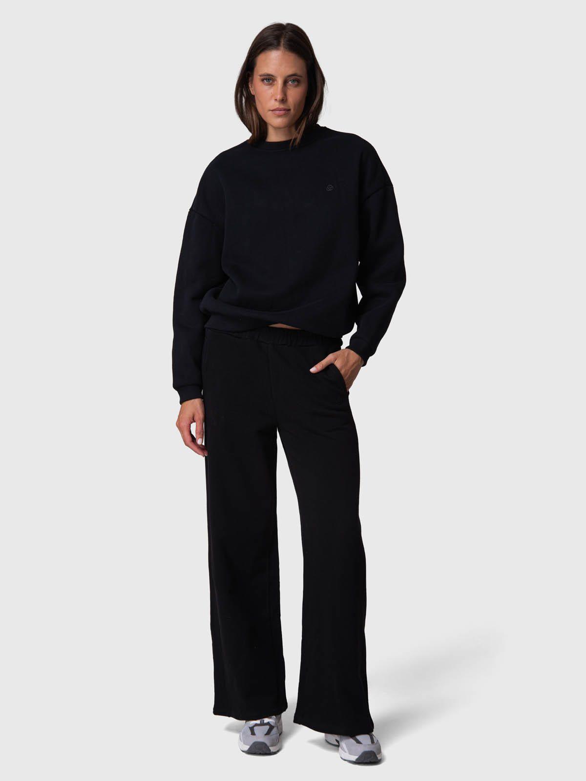 Pantalon Buzo Mujer Pant Palazzo Ii Negro-3