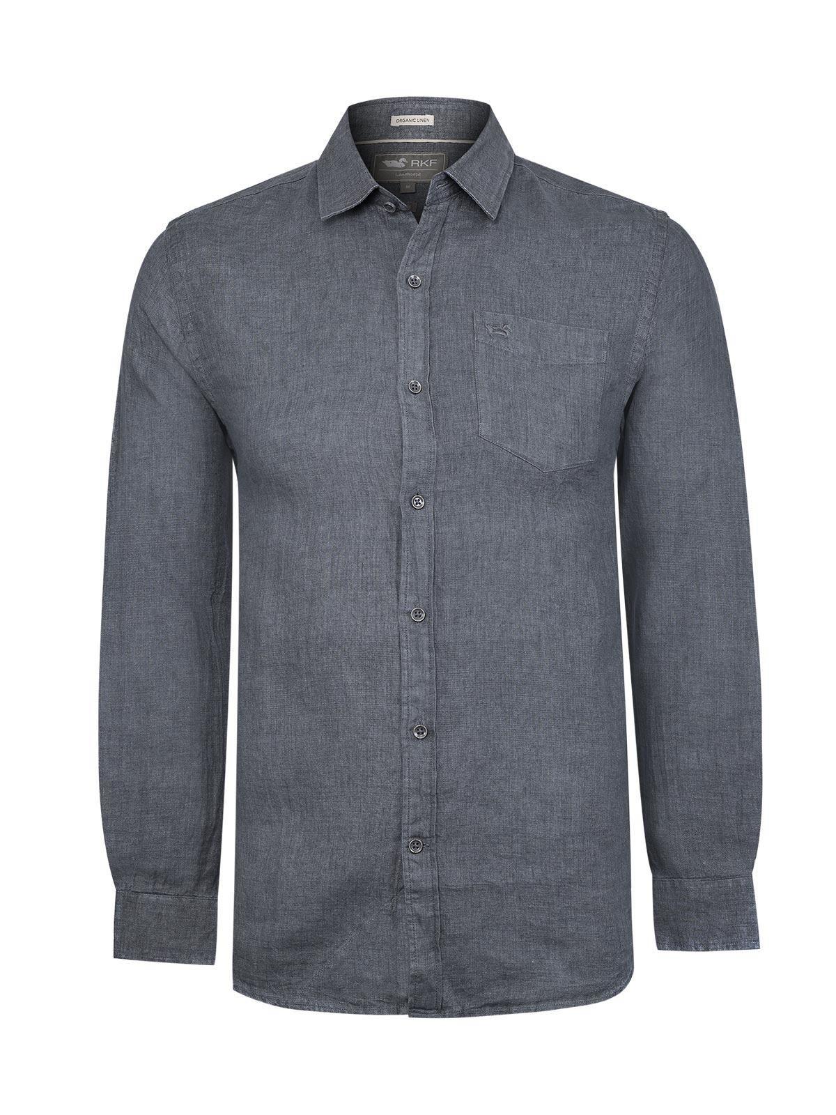Camisa Lino Orgánico Hombre Linen Gris-0