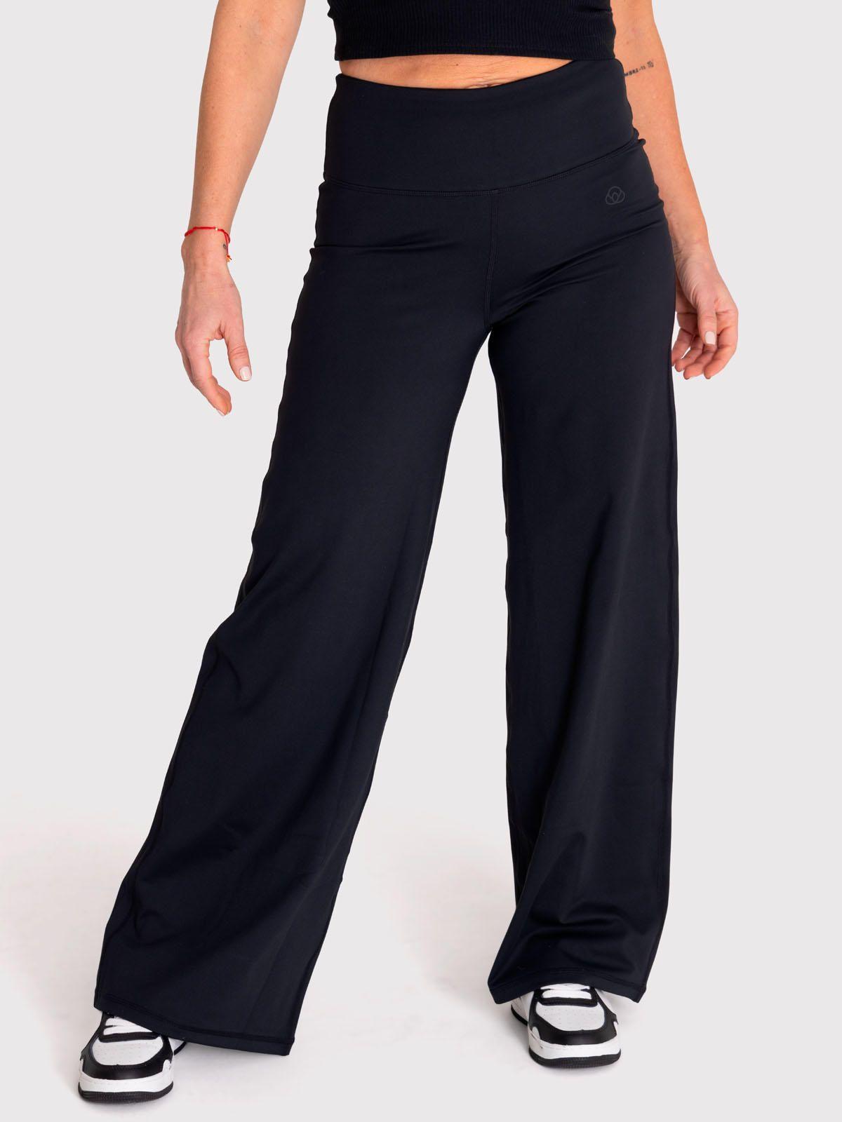 Pantalón Mujer Wide Leg Negro-0