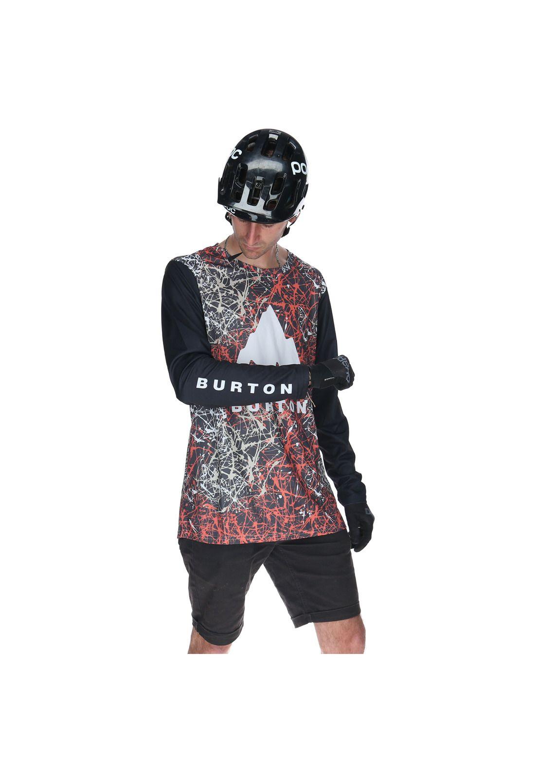 Polera Manga Larga Mtb Printed Ls M Rojo Hombre-1