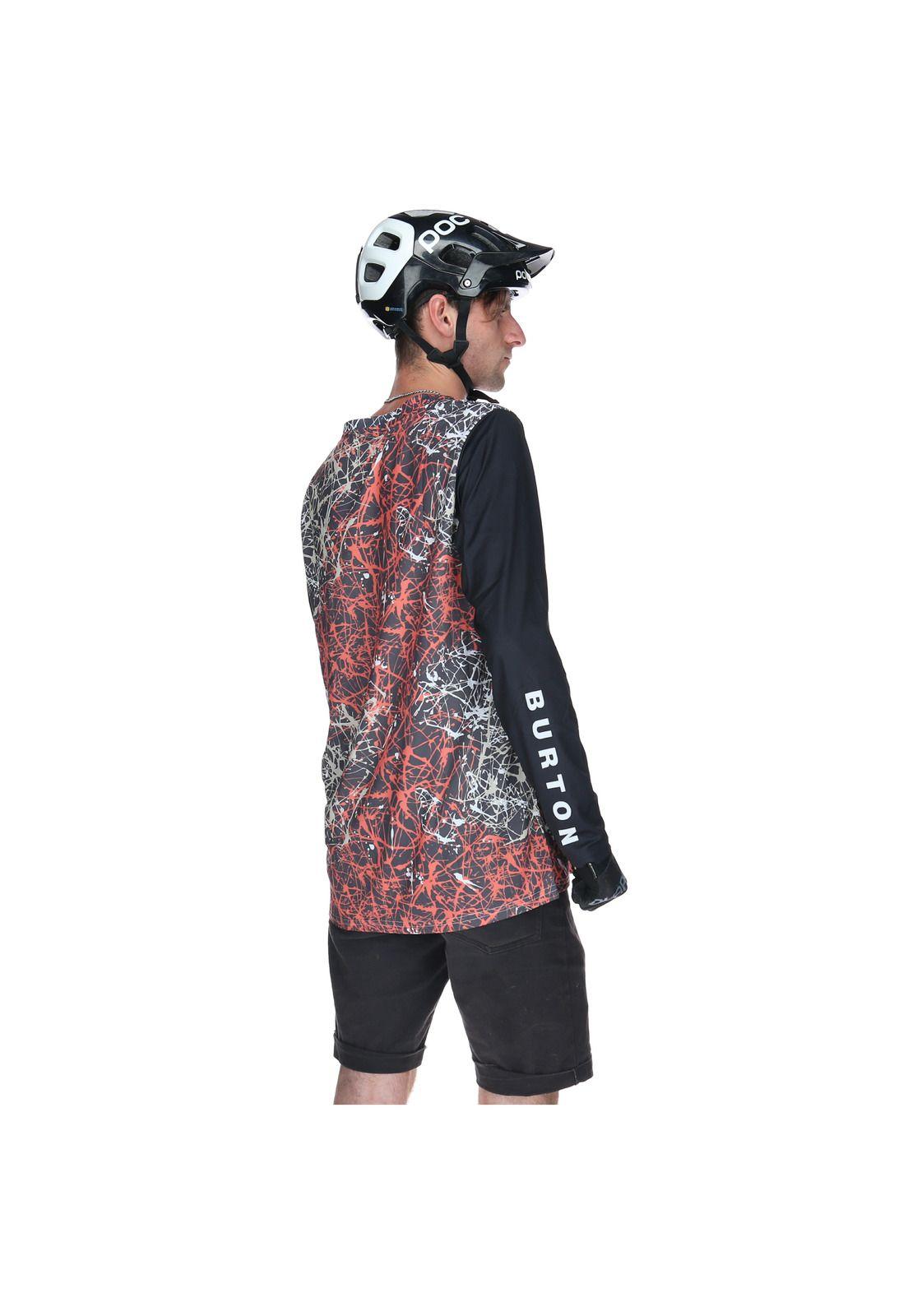 Polera Manga Larga Mtb Printed Ls M Rojo Hombre-4