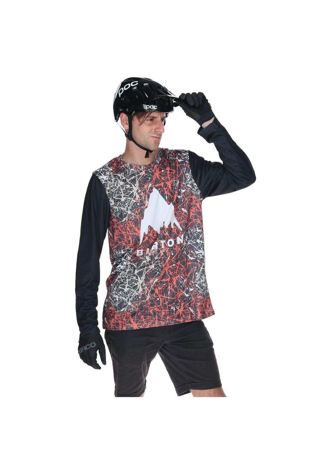 Polera Manga Larga Mtb Printed Ls M Rojo Hombre-5