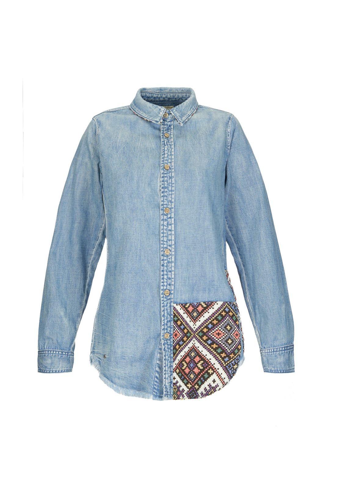 Blusa M/L Mujer Cali Azul-0