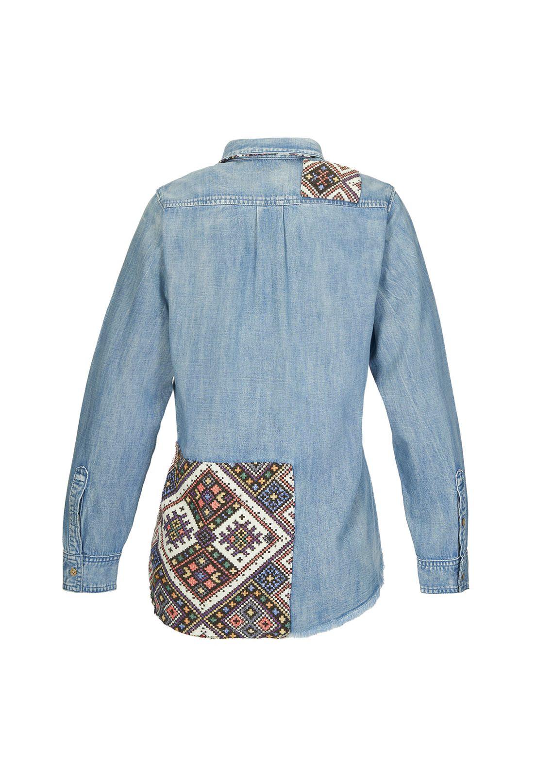 Blusa M/L Mujer Cali Azul-1
