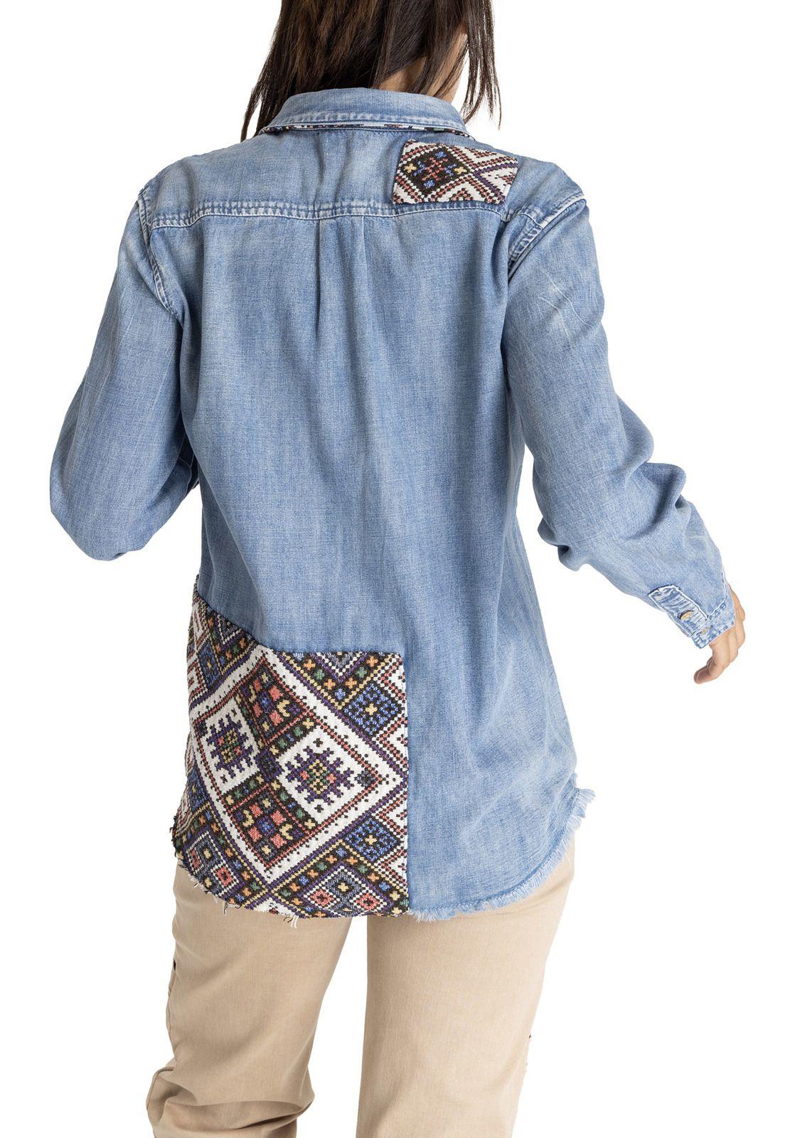 Blusa M/L Mujer Cali Azul-5