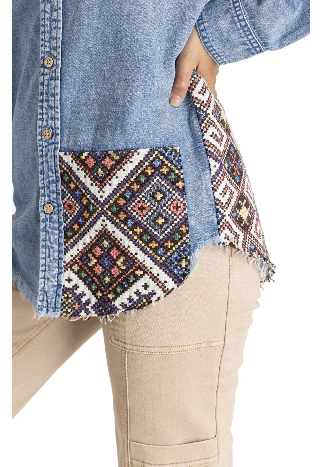 Blusa M/L Mujer Cali Azul-7