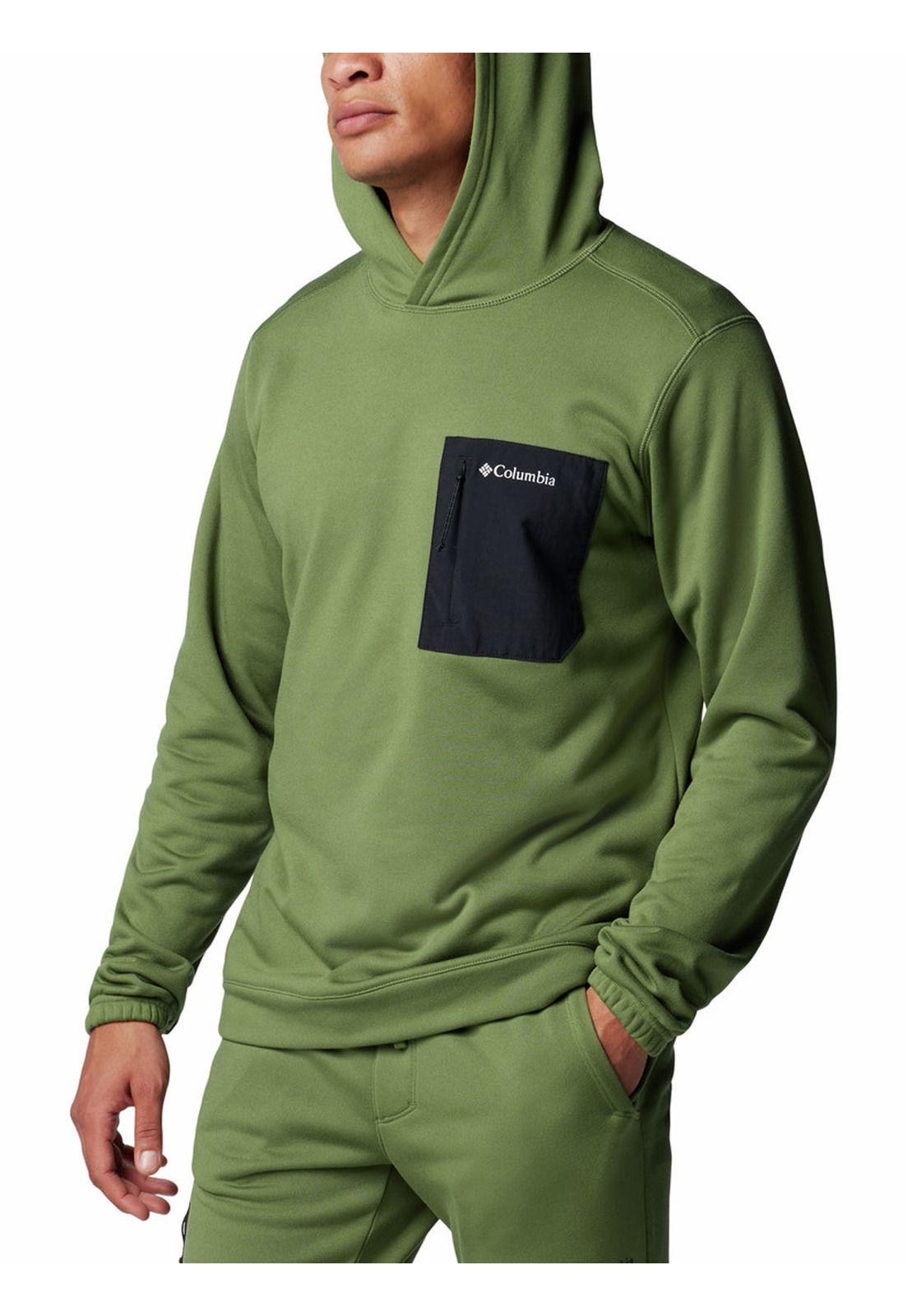 Polar Hombre Hike Hooded Fleece Verde-4