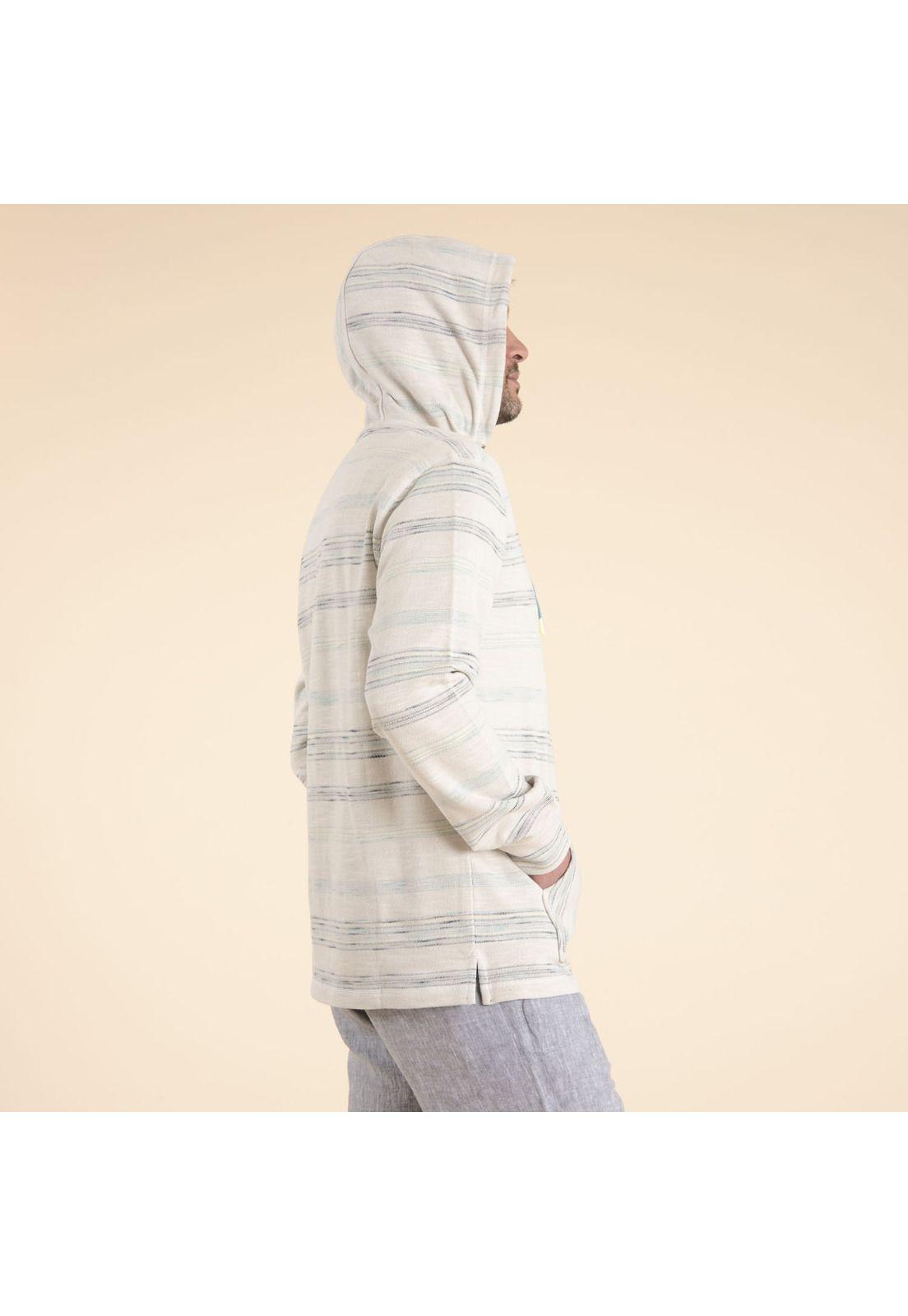 Polerón Algodón Org Hombre Stripe Turquesa-3
