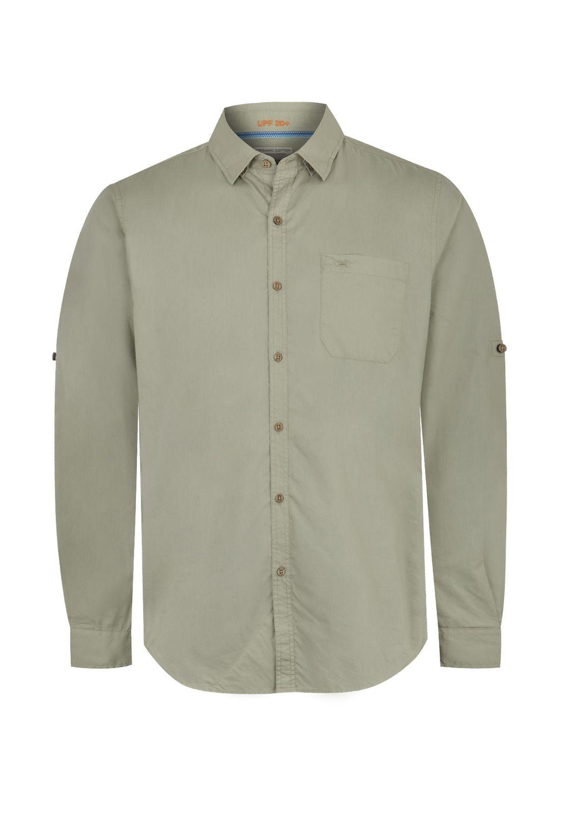 Camisa Algodón Orgánico Verde Galiton Hombre -0