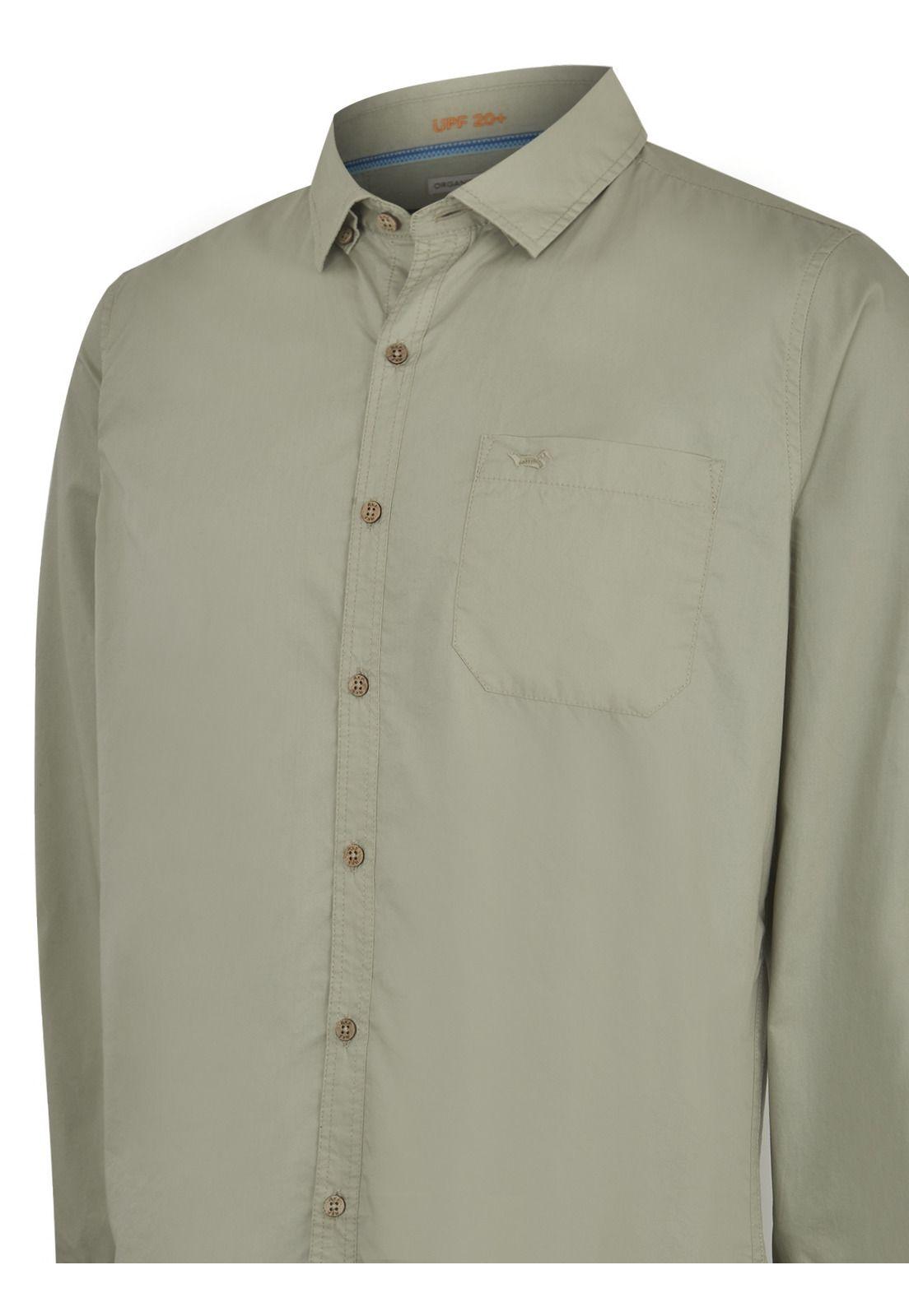 Camisa Algodón Orgánico Verde Galiton Hombre -3
