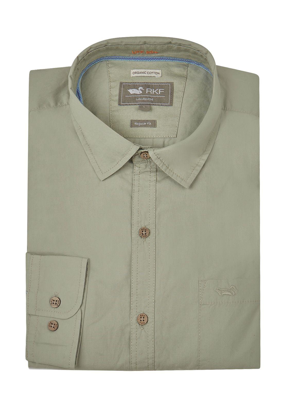 Camisa Algodón Orgánico Verde Galiton Hombre -4