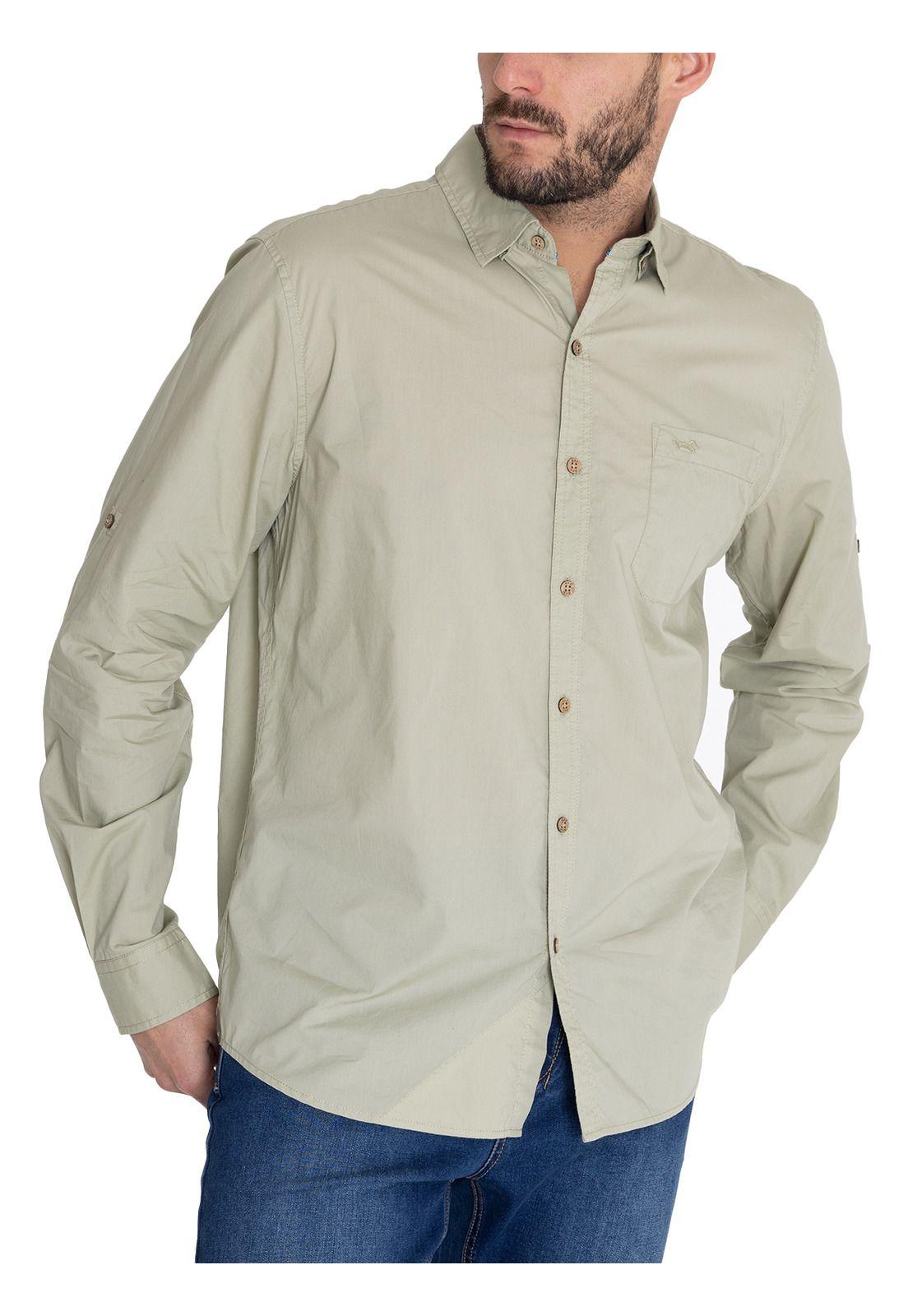 Camisa Algodón Orgánico Verde Galiton Hombre -6