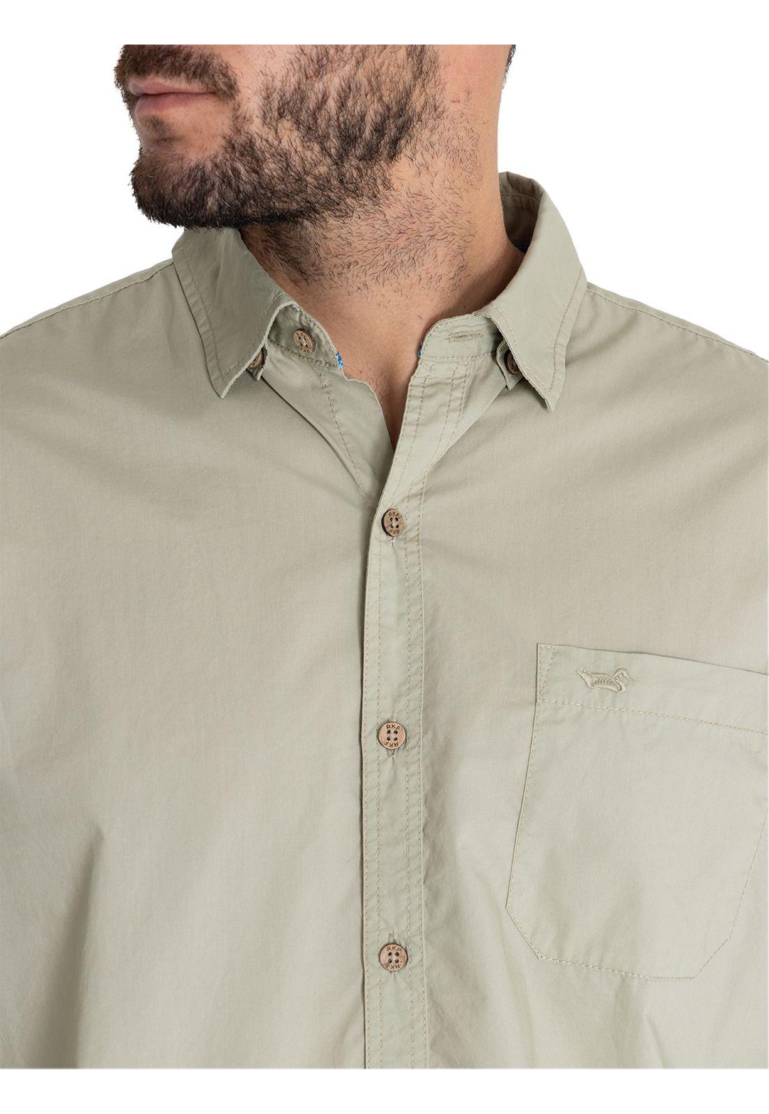 Camisa Algodón Orgánico Verde Galiton Hombre -8
