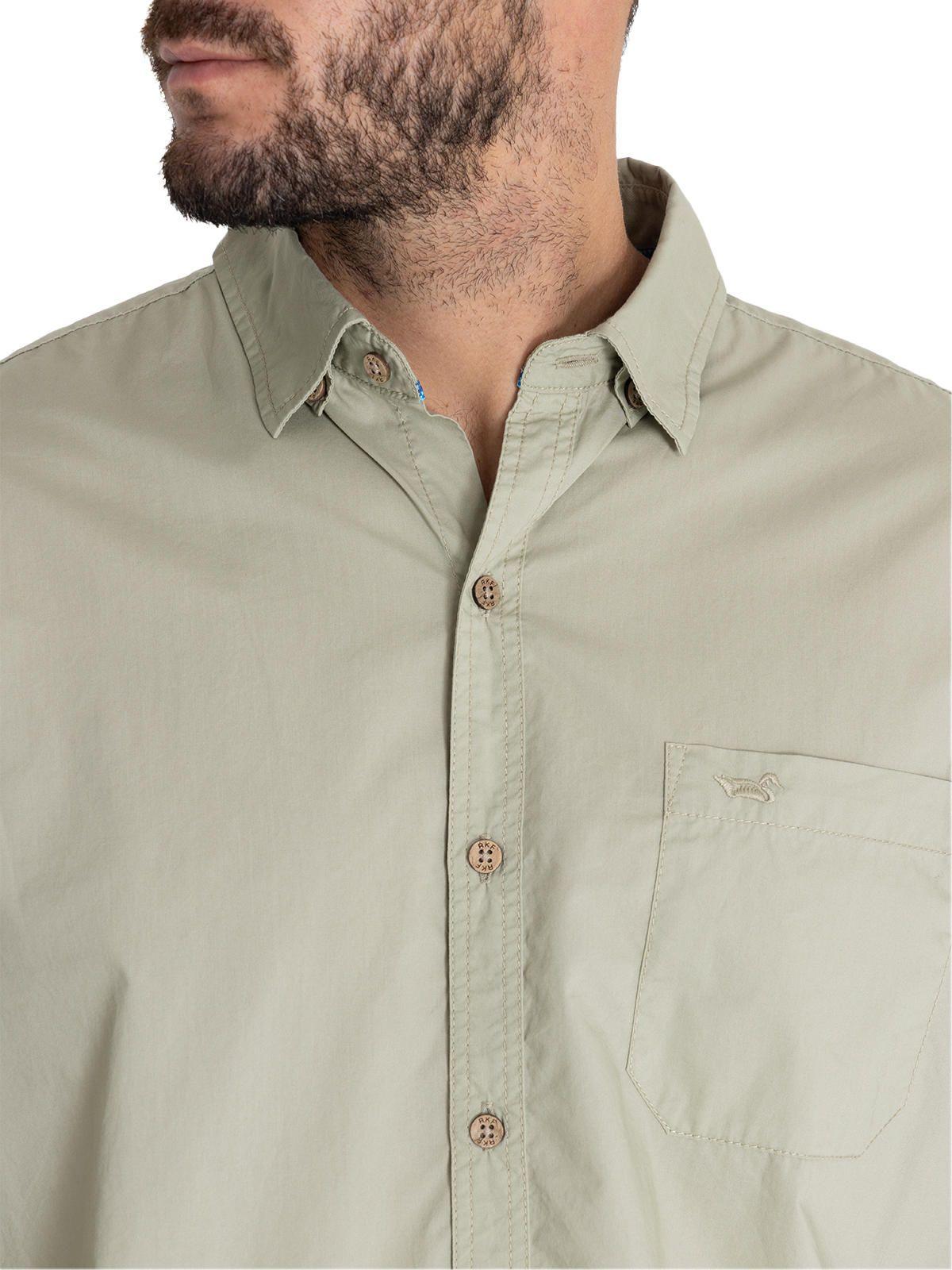 Camisa Algodón Orgánico Verde Galiton Hombre -8