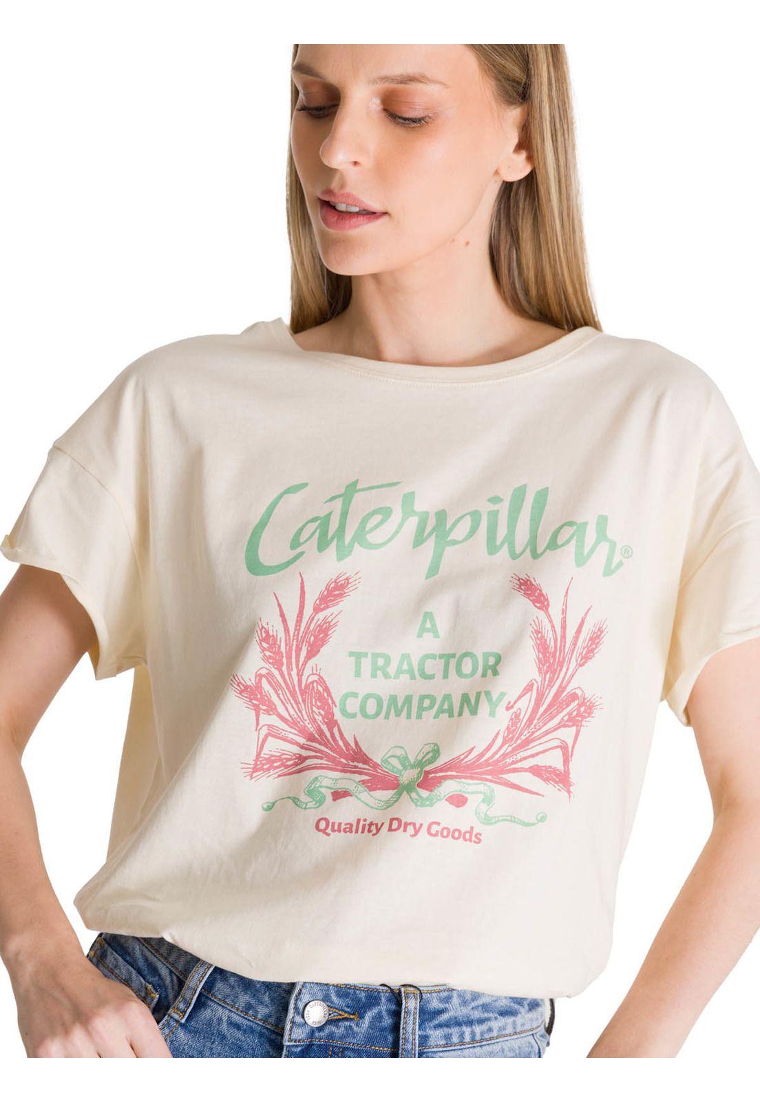 Polera Manga Corta Mujer Diseño Crema-5