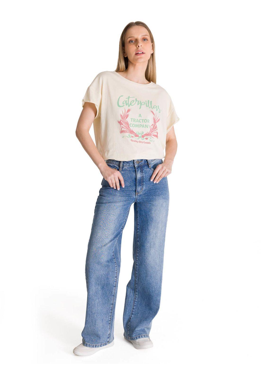 Polera Manga Corta Mujer Diseño Crema-6