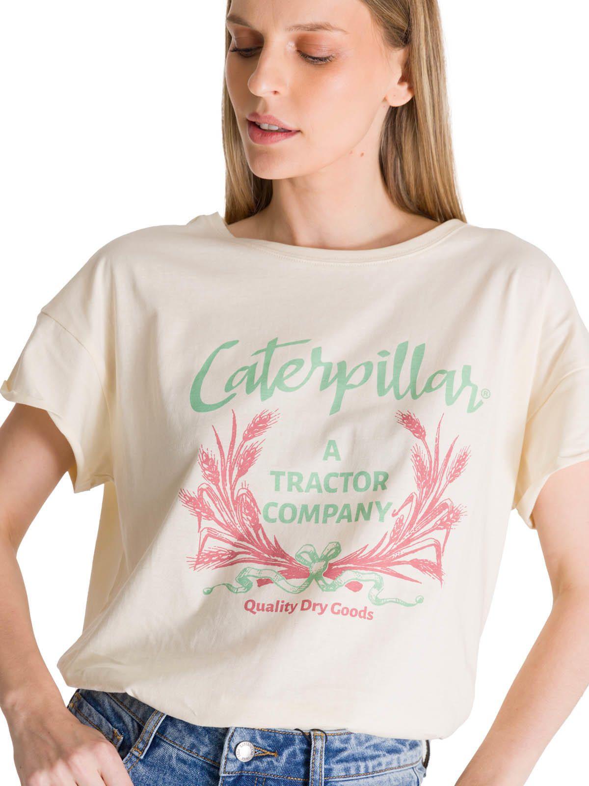 Polera Manga Corta Mujer Diseño Crema-5