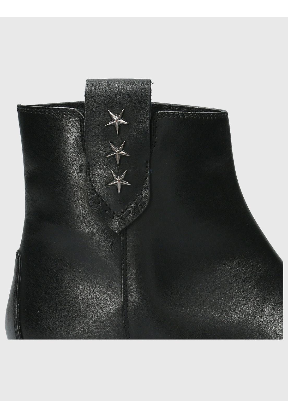 Botin Cuero Mujer Elder Negro-7