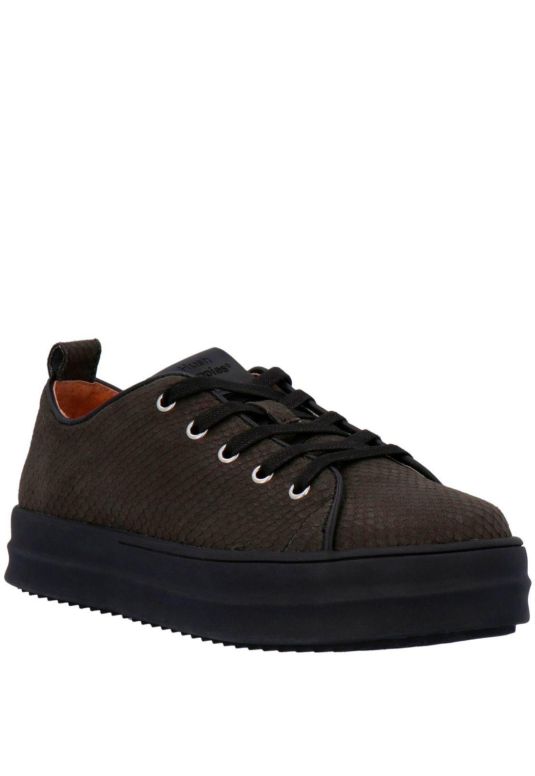 Zapatilla Mujer Cuero Holand 3 Negro-0