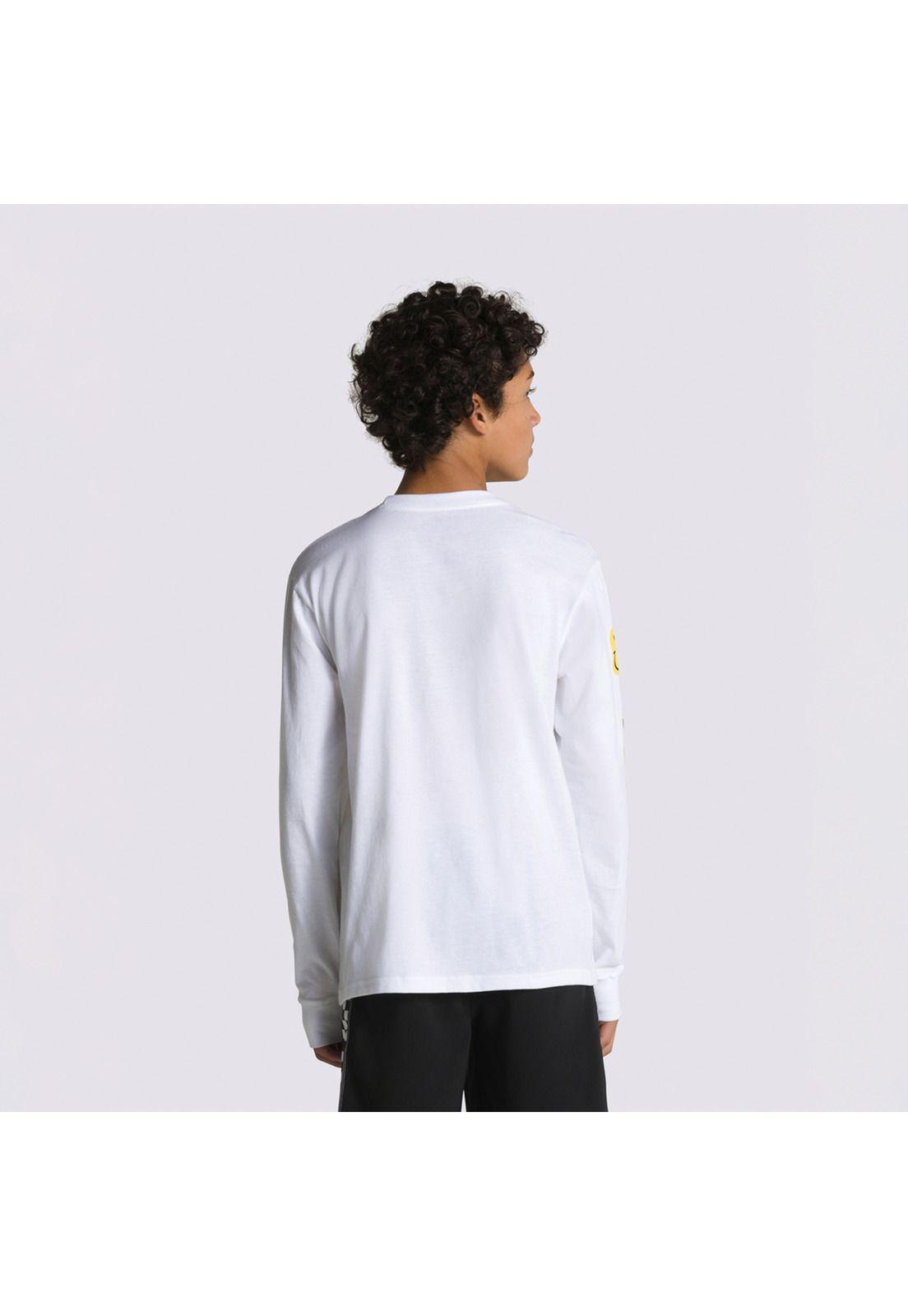 Polera Manga Larga Marble Ls Blanco Niño-1