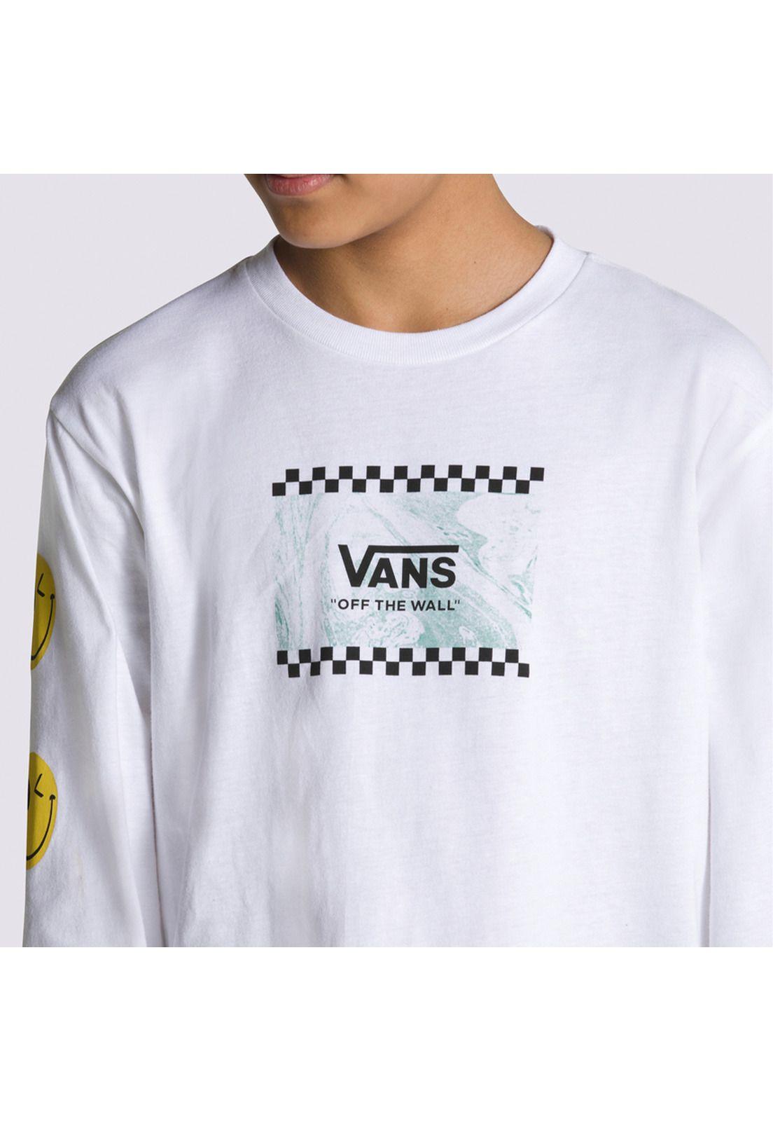 Polera Manga Larga Marble Ls Blanco Niño-4