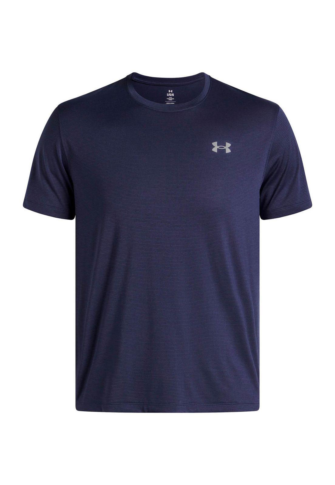 Polera Manga Corta Running para Hombre Launch Azul 
-0