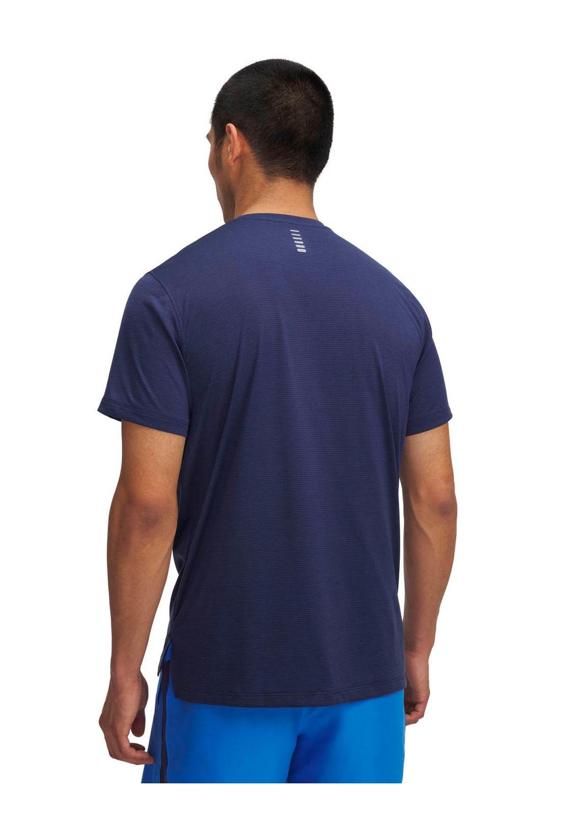 Polera Manga Corta Running para Hombre Launch Azul 
-4