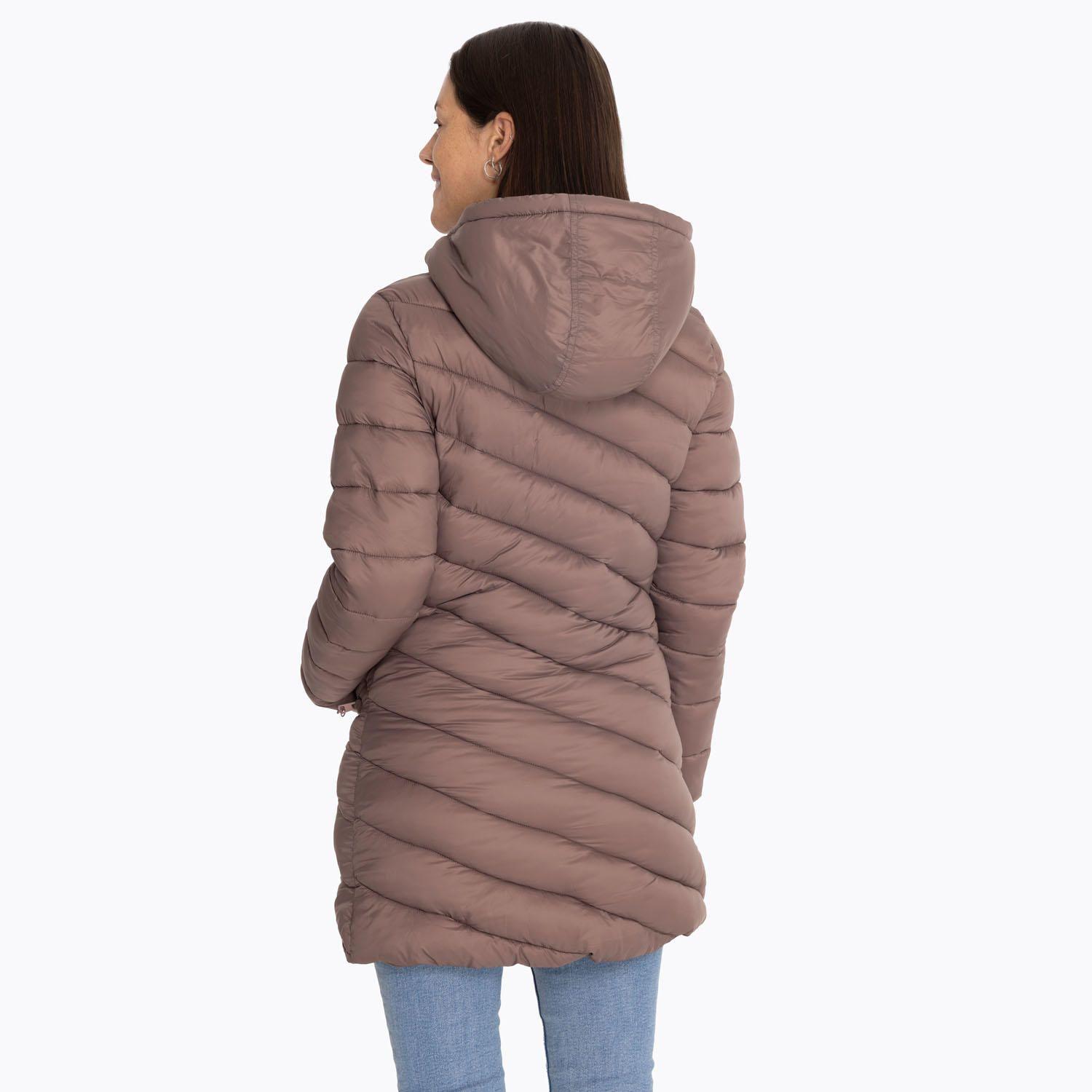 Parka Mujer Padded Long Rosado-1
