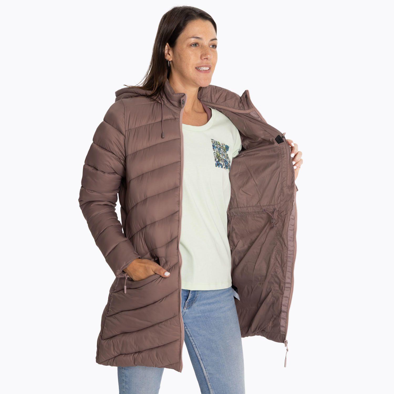Parka Mujer Padded Long Rosado-3