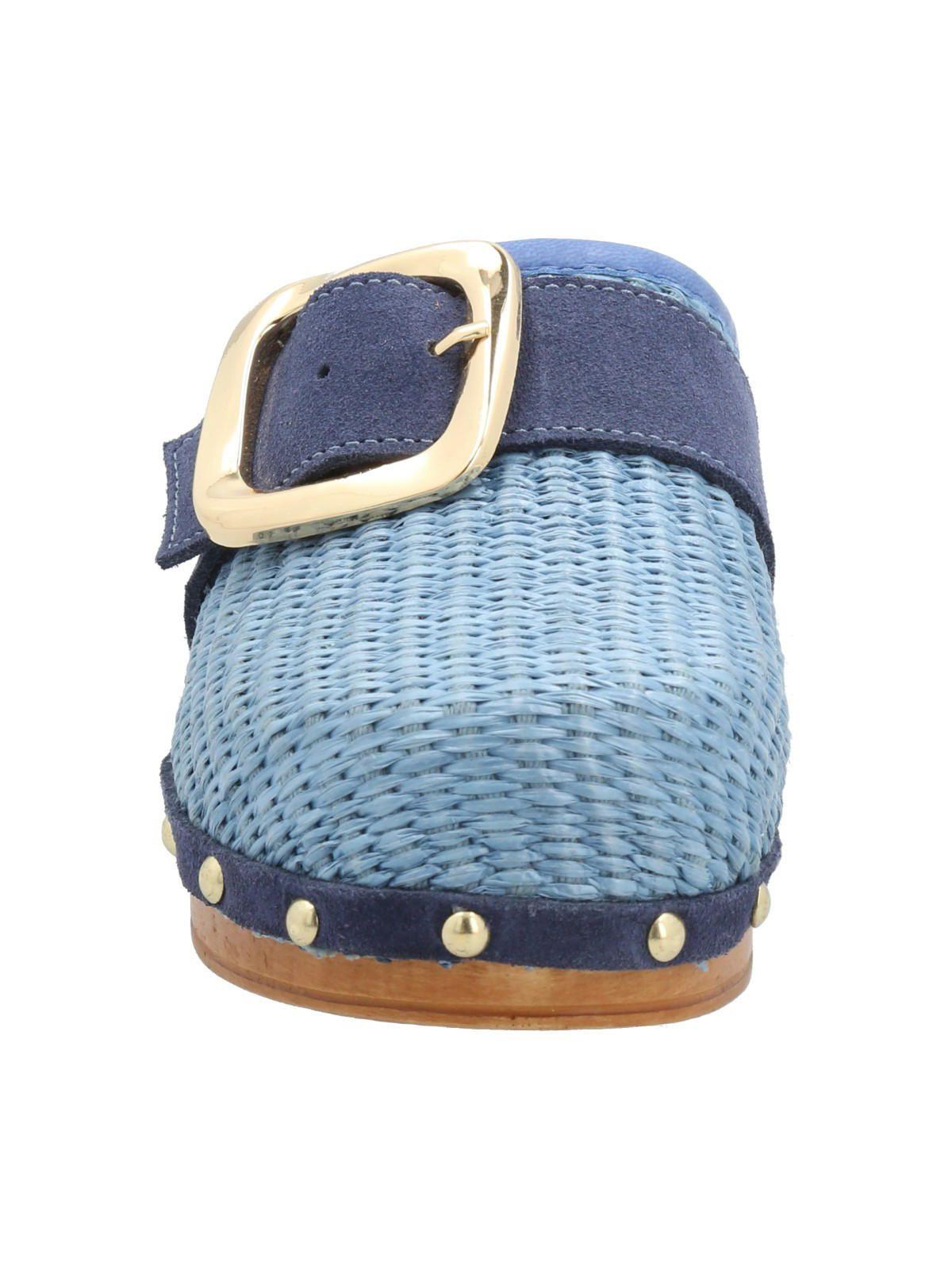 Sueco Rafia Mujer Santor Azul-3