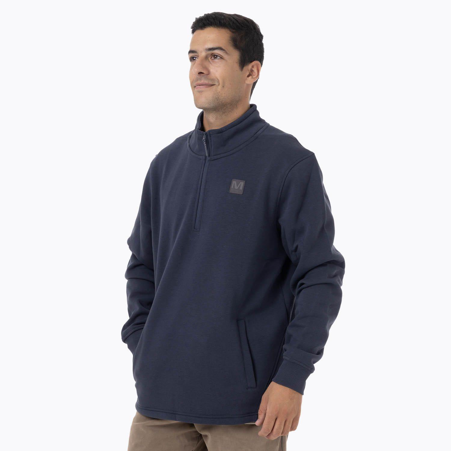 Polerón Hombre Lepais Zip Azul-1