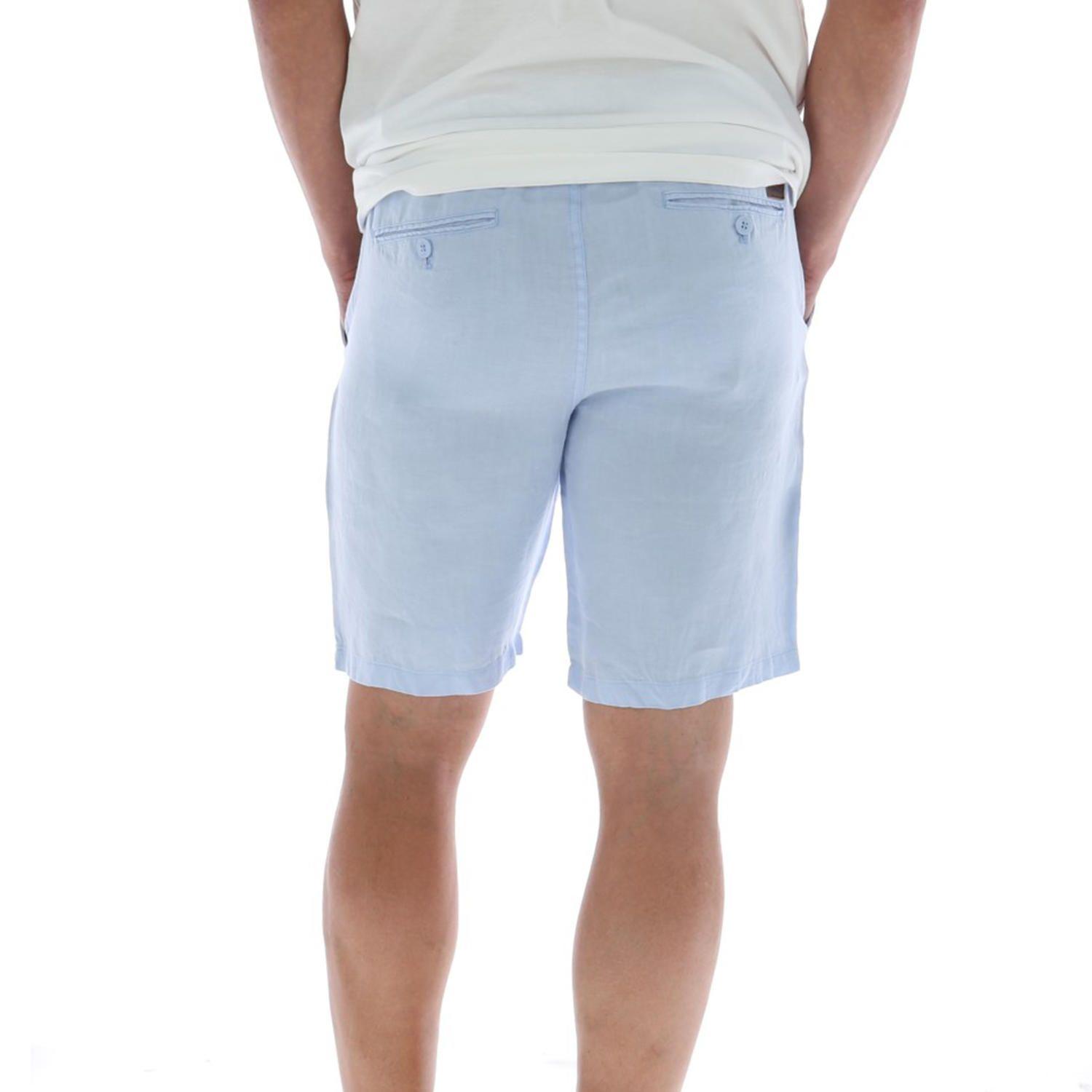 Short Lino Linen Celeste Hombre Rockford-1