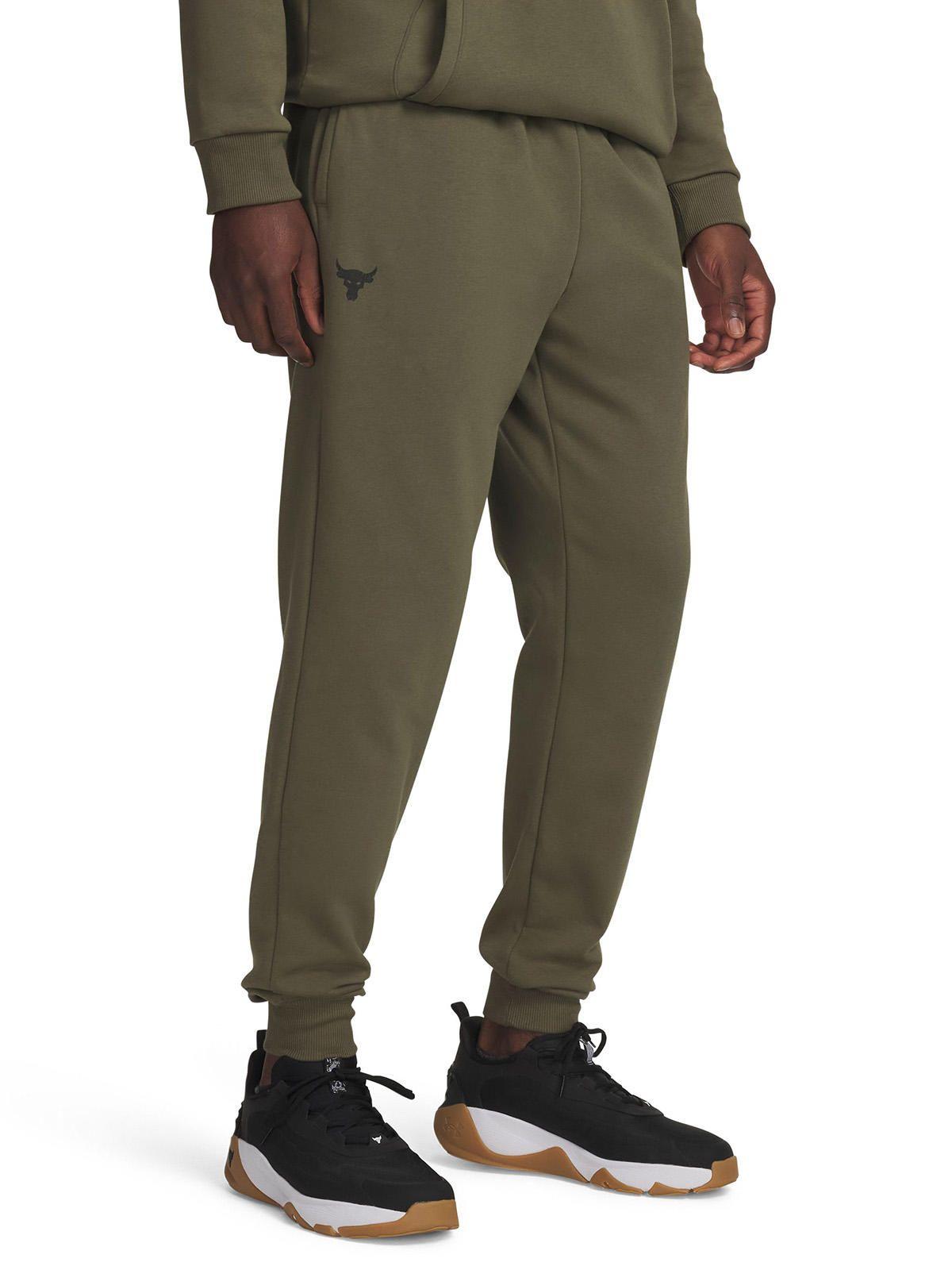 Jogger UA Project Rock Rival Fleece Verde Hombre-0