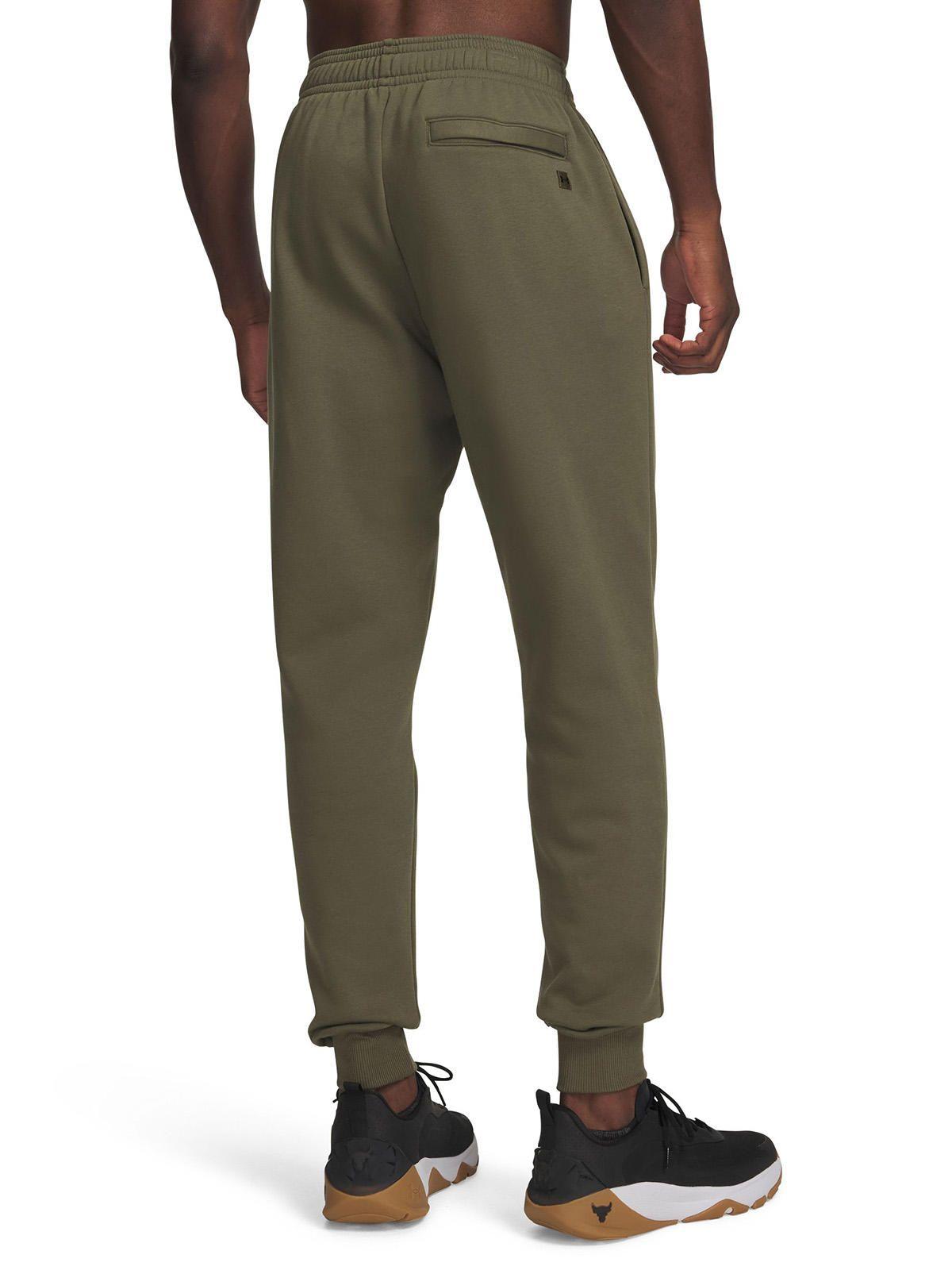 Jogger UA Project Rock Rival Fleece Verde Hombre-1