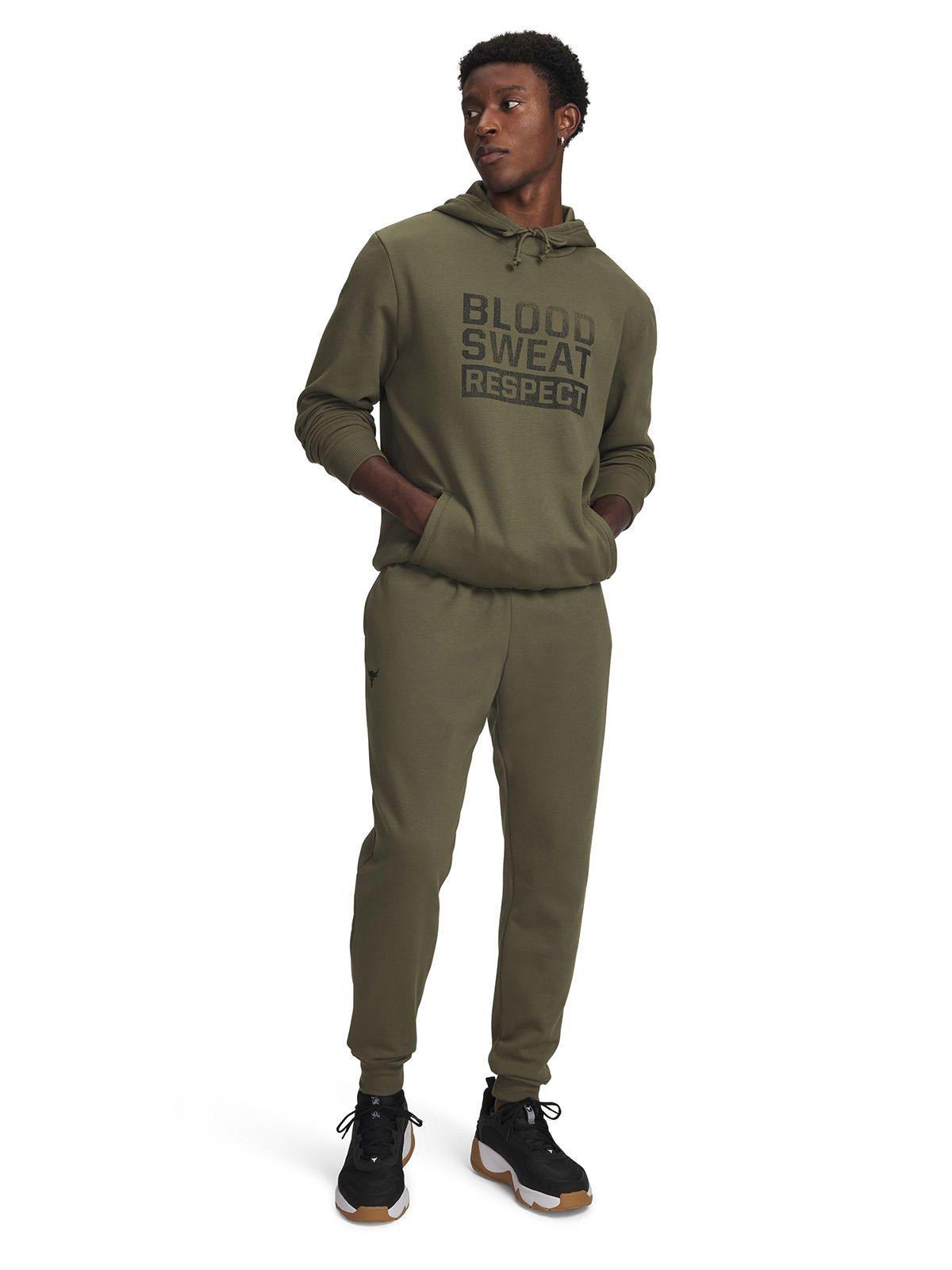 Jogger UA Project Rock Rival Fleece Verde Hombre-3