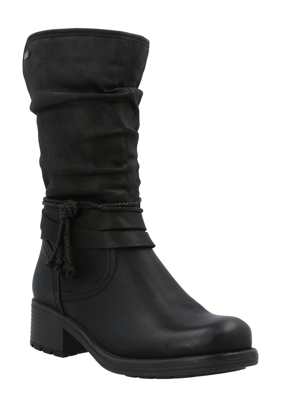 Bota Agliani Mujer Negro-0