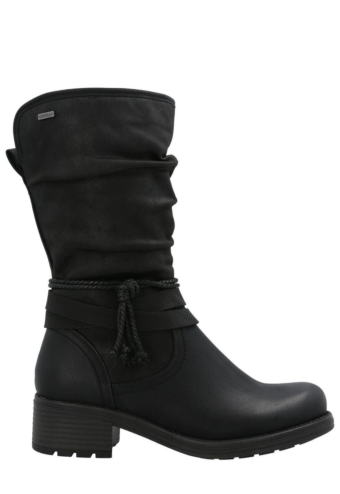 Bota Agliani Mujer Negro-1