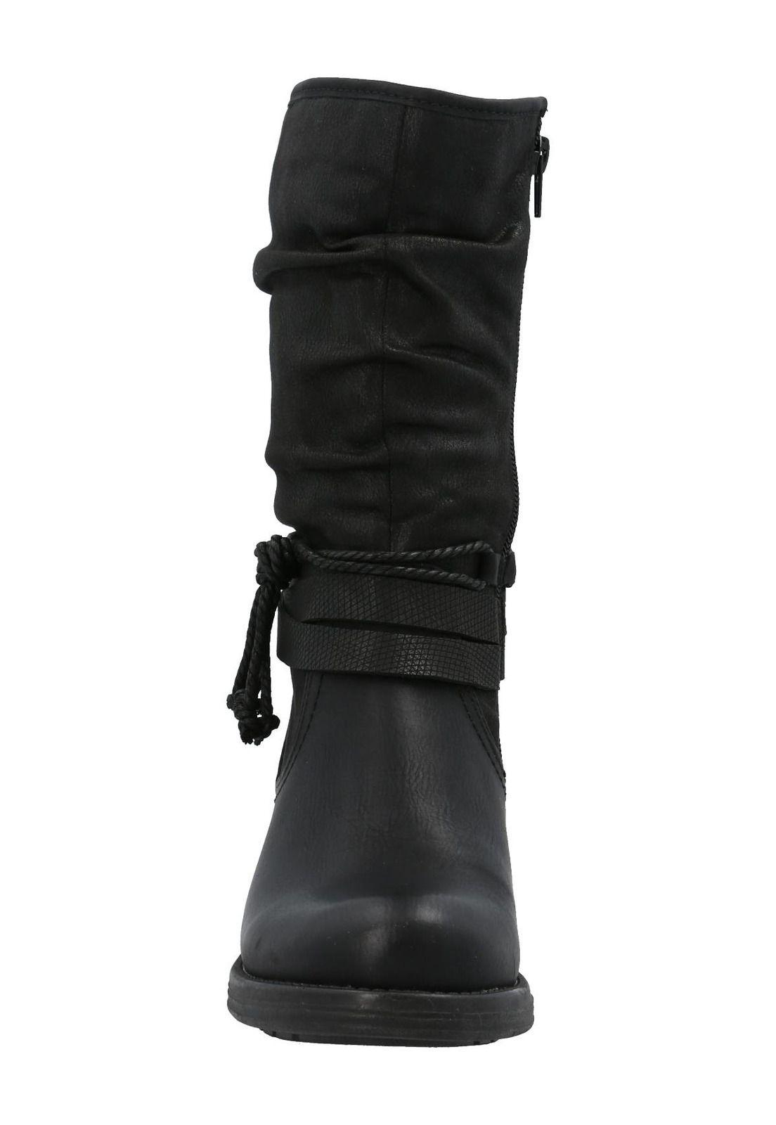 Bota Agliani Mujer Negro-3
